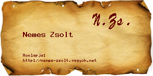 Nemes Zsolt névjegykártya